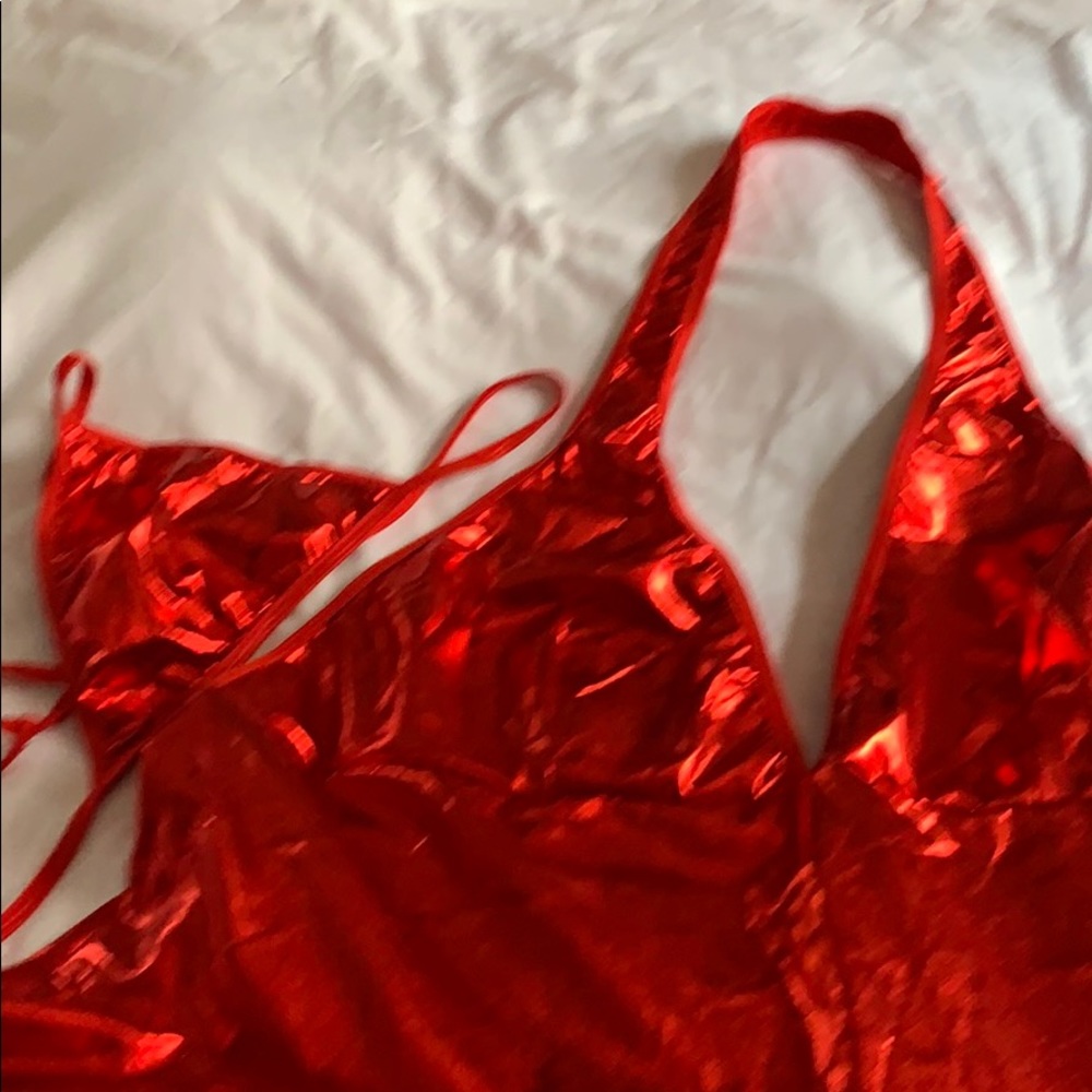 Red shinny lingerie 4xL